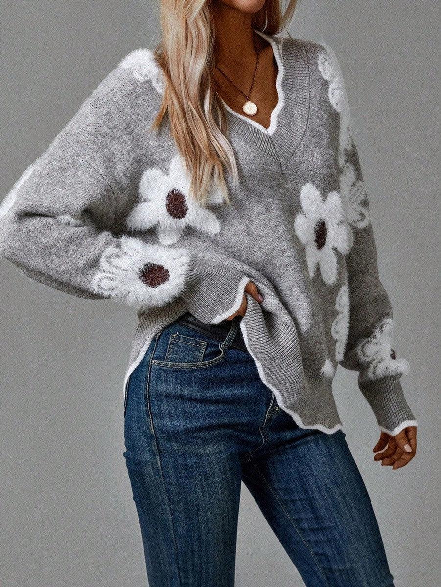 Belinha - Elegantná Kvetinová Sweater
