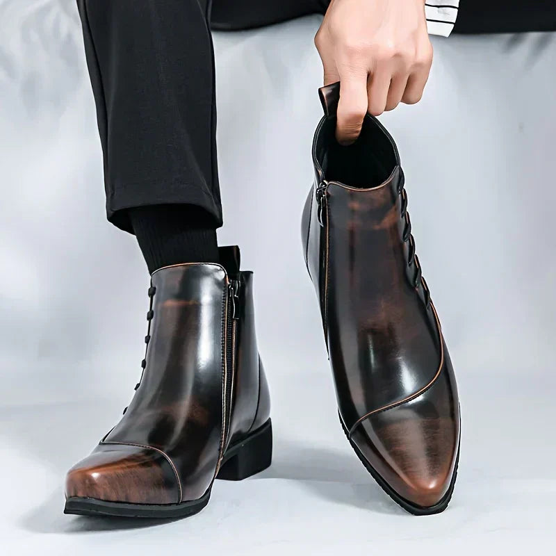 Lourenço - Elegantné Kožené Ankle Boots