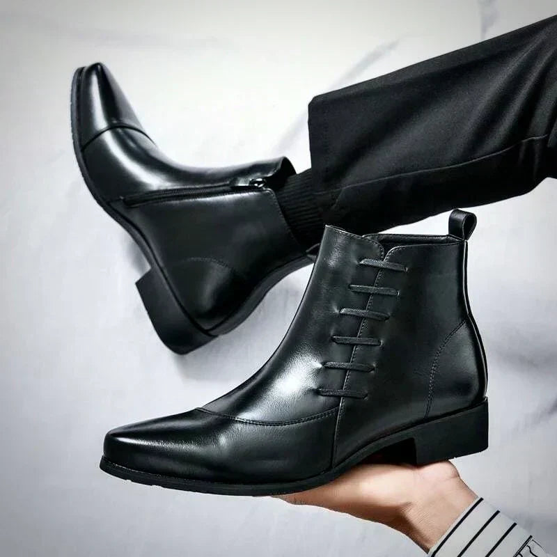 Lourenço - Elegantné Kožené Ankle Boots