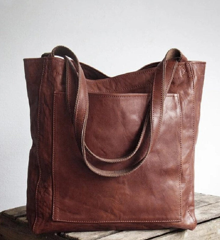 Klasická kožená crossbody taška