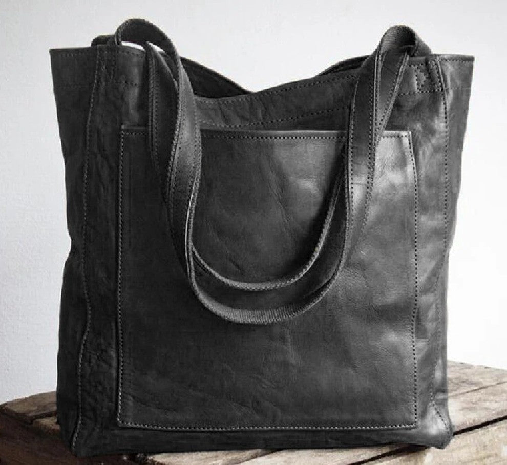 Klasická kožená crossbody taška