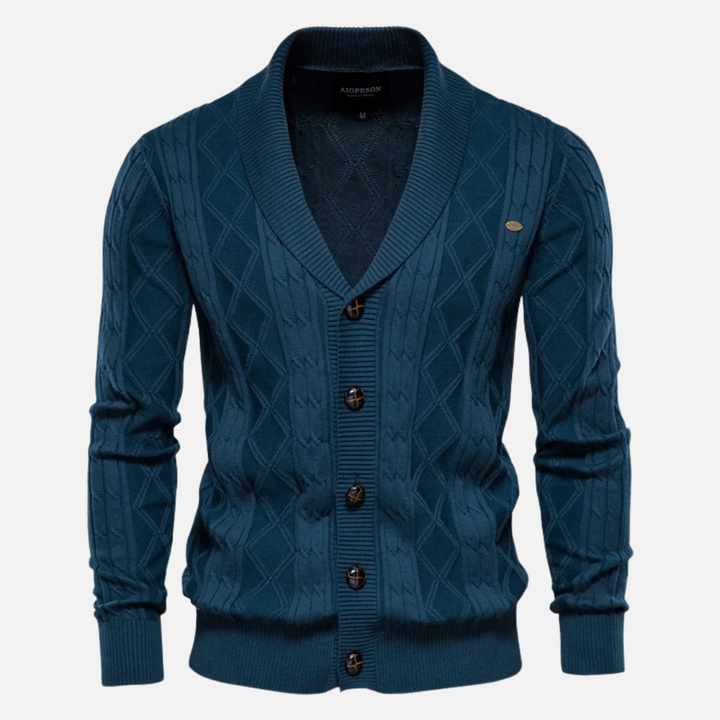 Harriet – Argyle Print Soft Cardigan