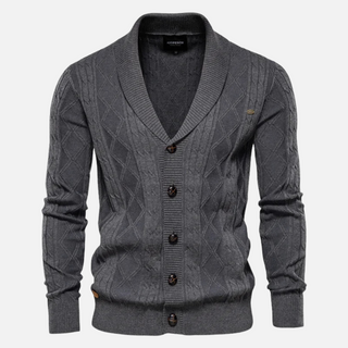 Harriet – Argyle Print Soft Cardigan