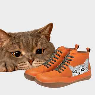 Kitty - Kožené topánky pre fanúšikov mačiek