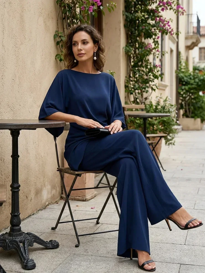 Gabriella | Kompletné Blusa Drappeggiata a Pantaloni Ampi