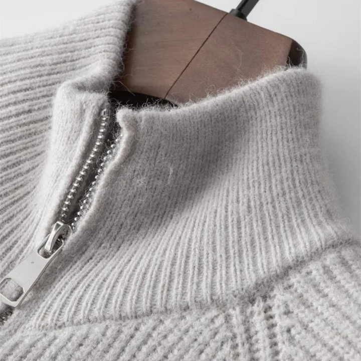 Gertrúda – Pletený kabát s zipsom