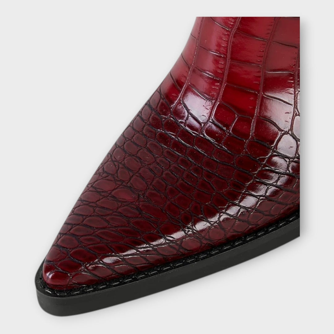 Elegantné lodičky s Croco dizajnom a štýlovým podpätkom