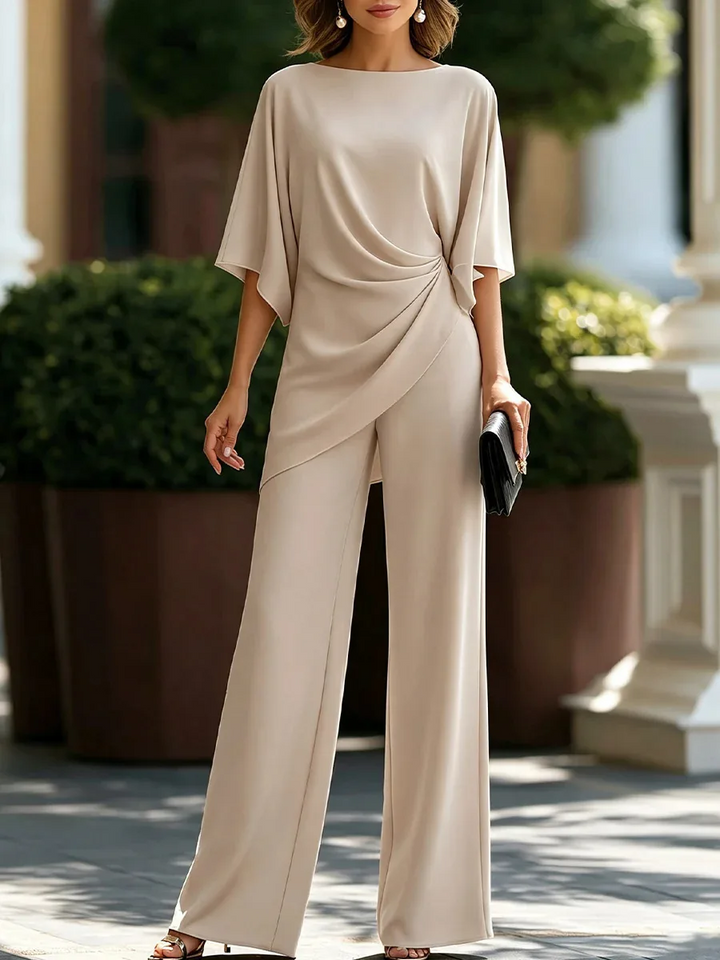 Gabriella | Kompletné Blusa Drappeggiata a Pantaloni Ampi
