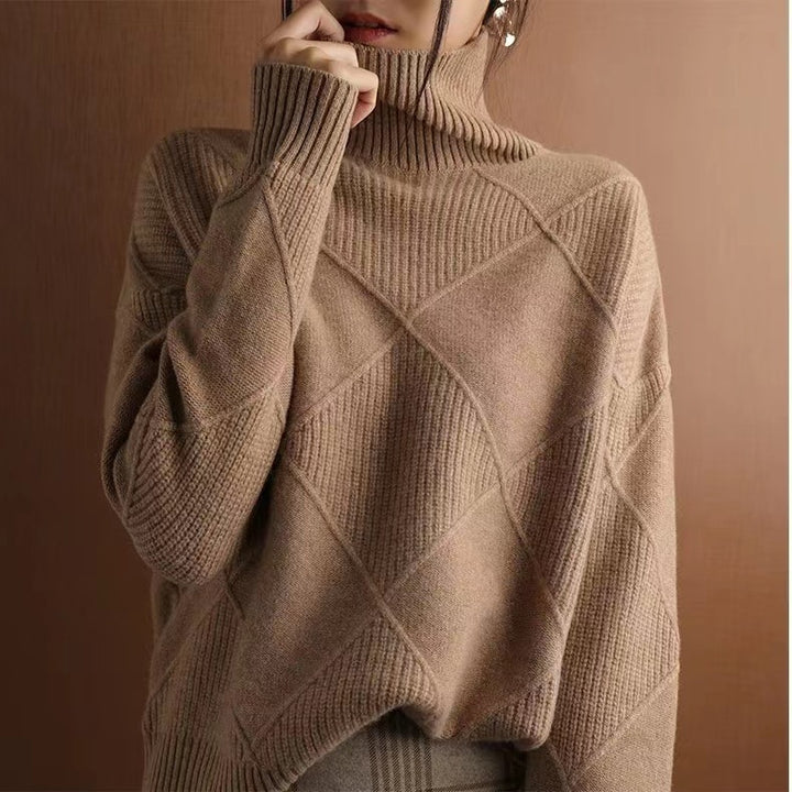 Laura rolákový sveter - na postave