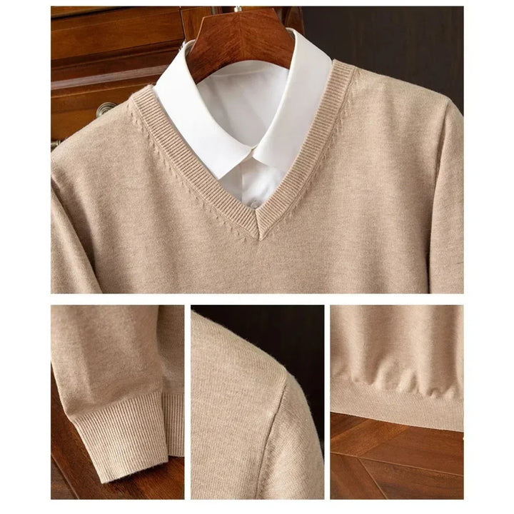 Pánsky V-Neck Pulóver
