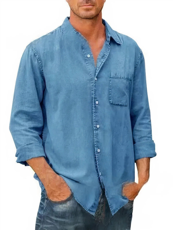 Long Denim Blend Shirt