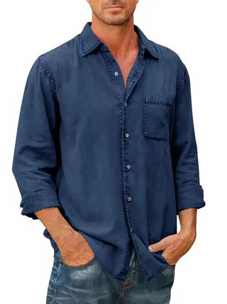 Long Denim Blend Shirt