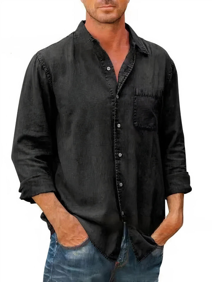 Long Denim Blend Shirt
