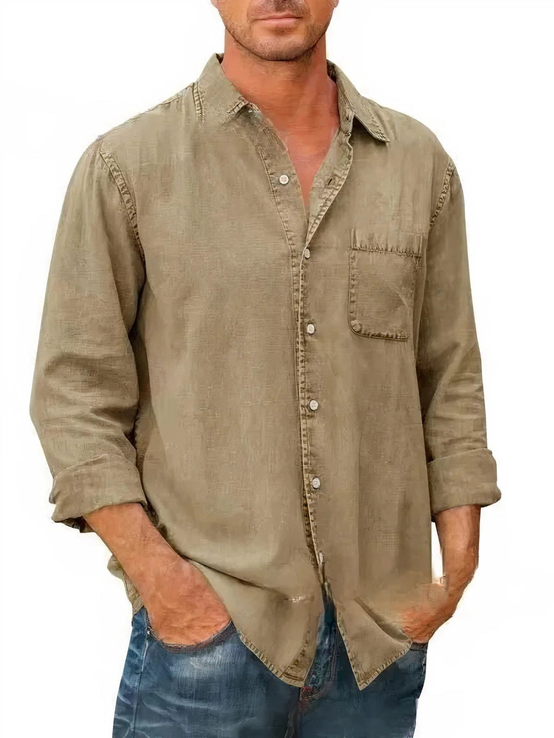 Long Denim Blend Shirt