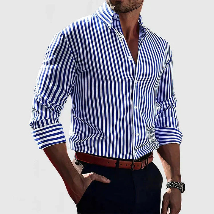 Soft Blend Overshirt - Pruhy