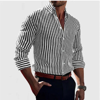 Soft Blend Overshirt - Pruhy