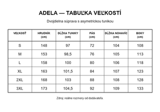 Adela | Dvojdielna súprava s asymetrickou tunikou