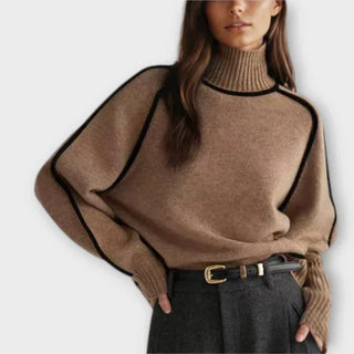 Emília – Elegantný sveter s vysokým golierom