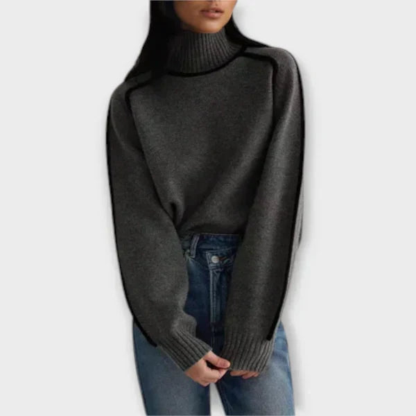 Emília – Elegantný sveter s vysokým golierom