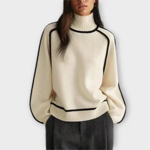 Emília – Elegantný sveter s vysokým golierom