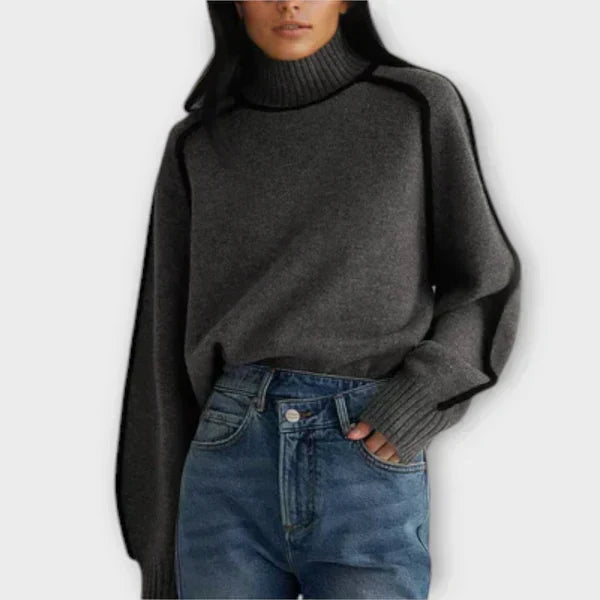 Emília – Elegantný sveter s vysokým golierom