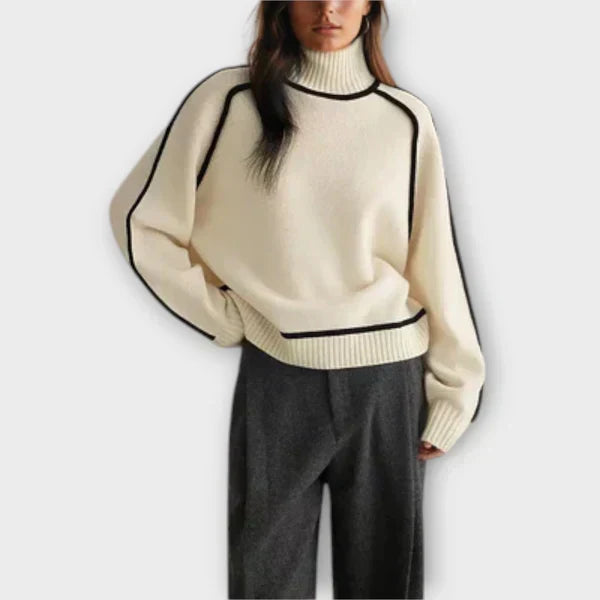 Emília – Elegantný sveter s vysokým golierom