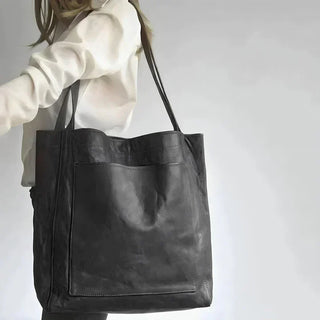 Klasická kožená crossbody taška