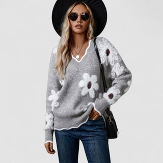 Belinha - Elegantná Kvetinová Sweater