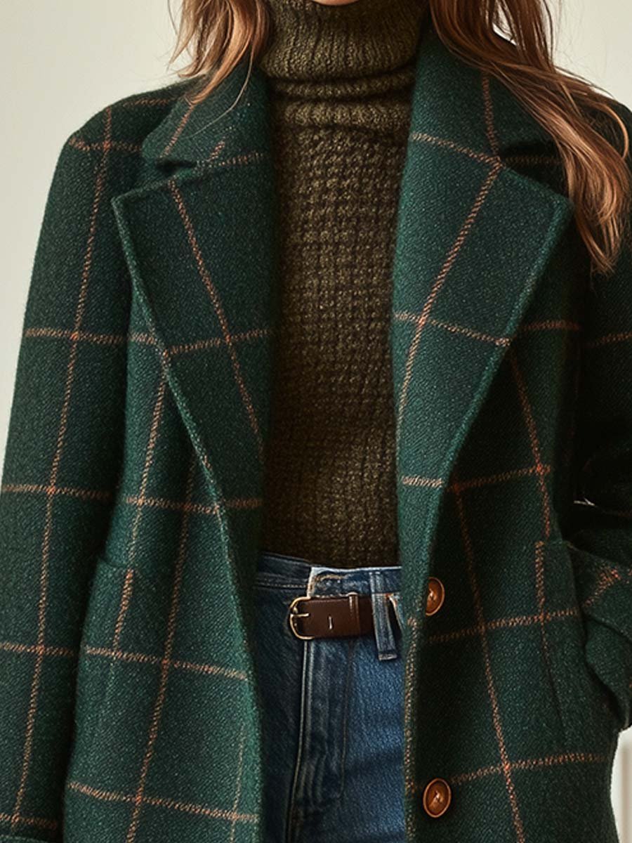 Irish Checkered Pattern Coat