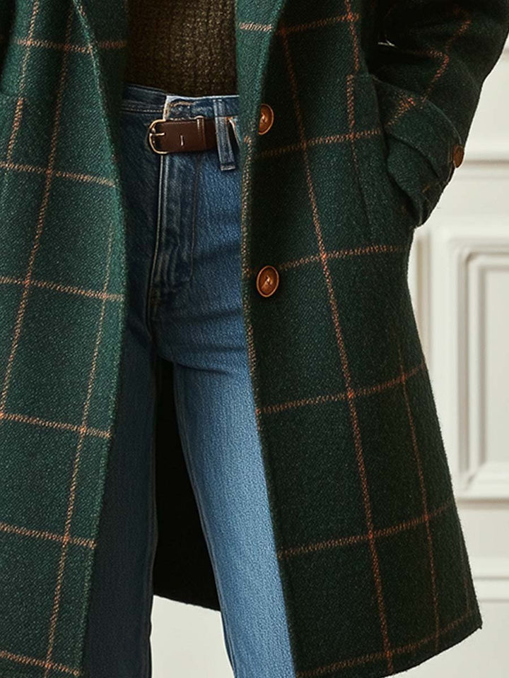Irish Checkered Pattern Coat