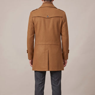 Matej pánsky kabát 2 v 1 ťavia hnedá zozadu